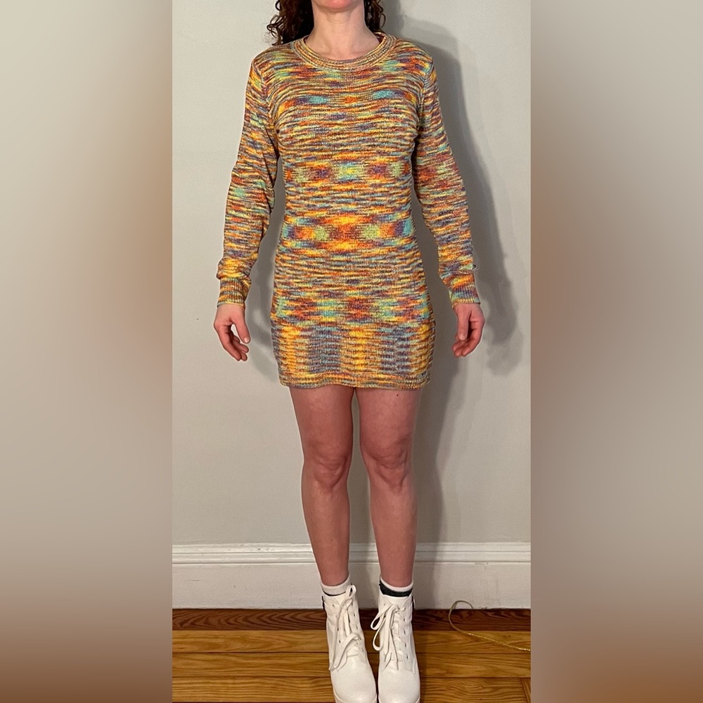 Multicolored Sweater Dress